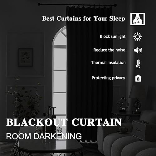 Miniatura 7 de Cortina plisada de bajo consumo para ventana, de techo a piso, extra con ganchos y alzapaños para hotel, apartamento, barra transversal y cortina