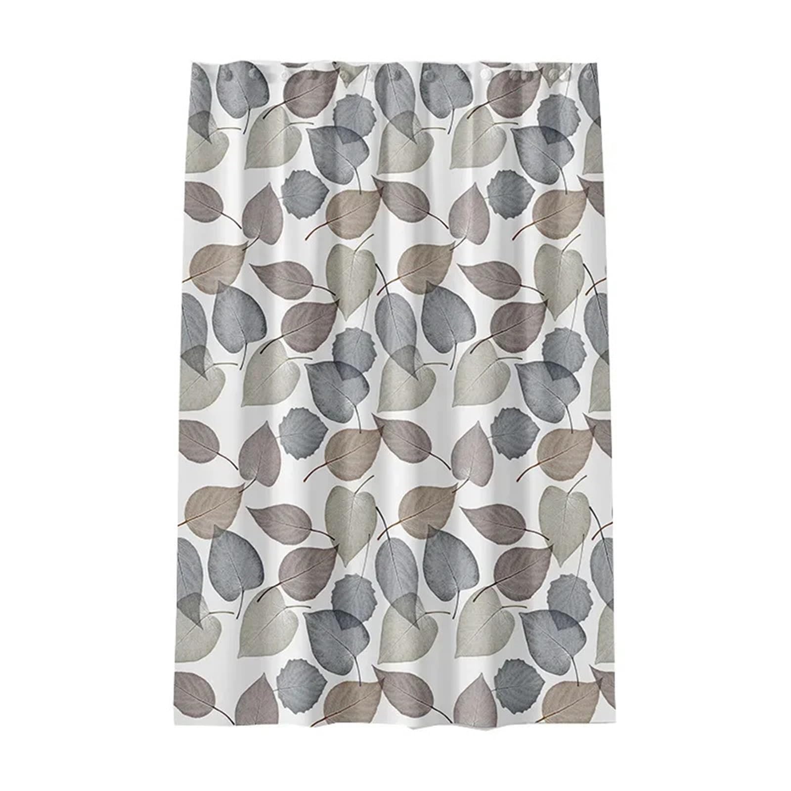 QHMMDCN Shower Curtain Shower Curtain With Hooks Waterproof Thickened Bathing Sheer Colorful Leaves Bath Curtain Shower Partition Curtain(180X180cm)