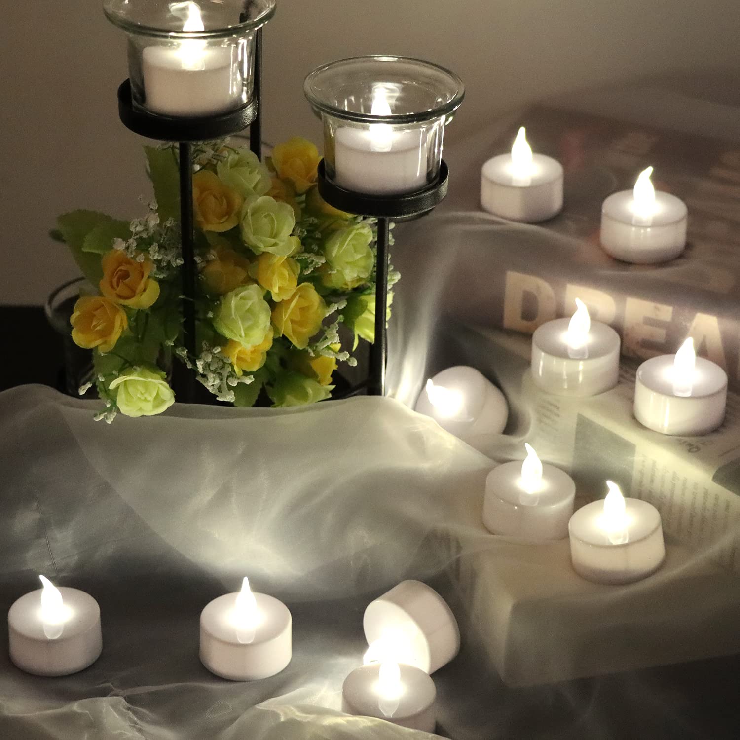 Amazon.co.jp : LED キャンドルライト LEDキャンドル 24個セット