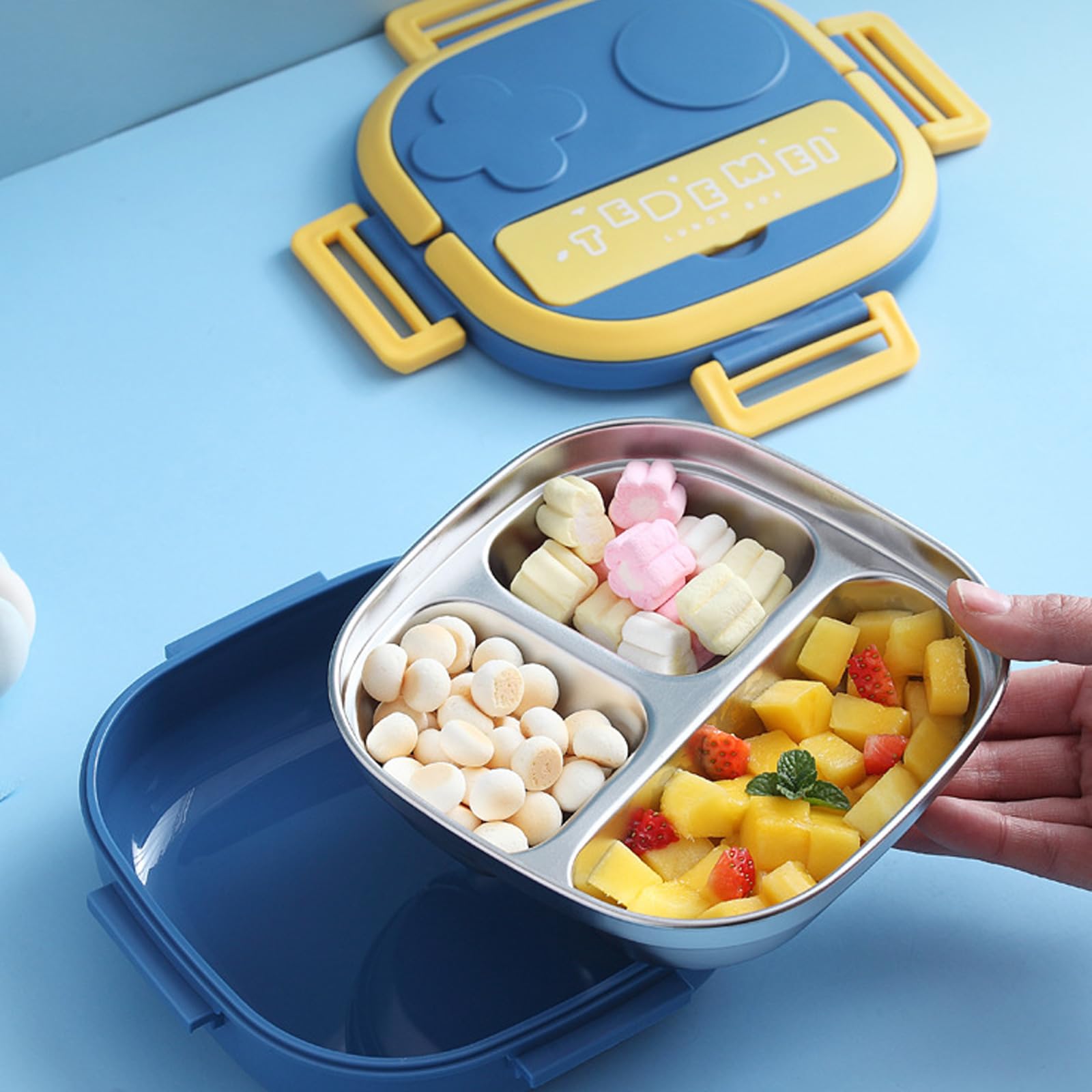 kyaoayo Lunch Box, Bento Box, Lunch Box with Compartments, Stainless Steel Lunch Box, Heatable Lunch Box - Image 4
