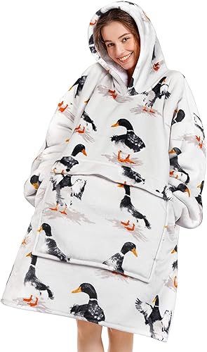 Miniatura 28 de Narecte Manta con Capucha Extra Grande y Acogedora, Manta con Capucha Usable para Adultos, Manta con Capucha Suave y con Capucha, Regalos