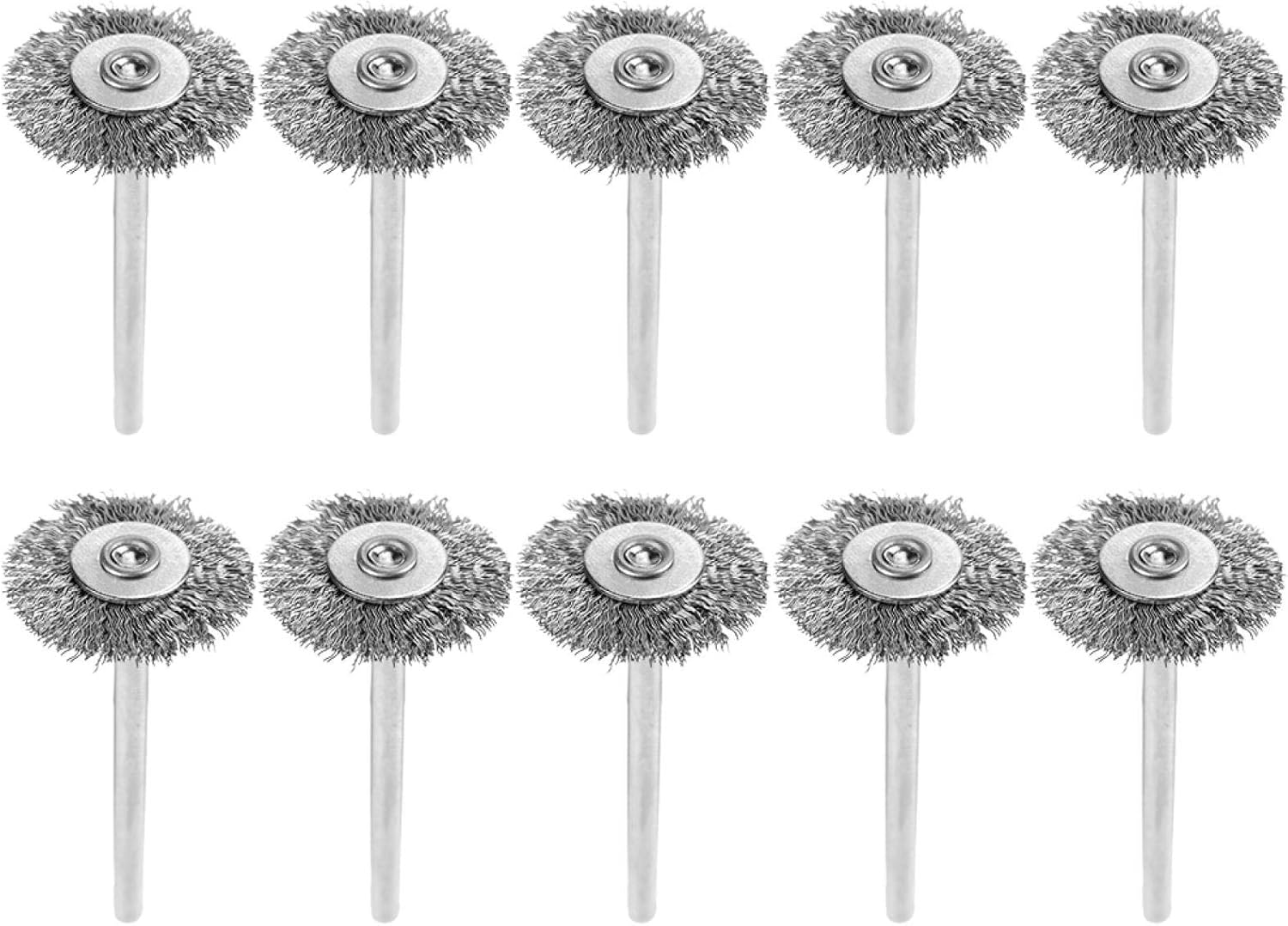 Zetiling Wire Wheels Brush,10Pcs 25mm Mini Stainless Steel