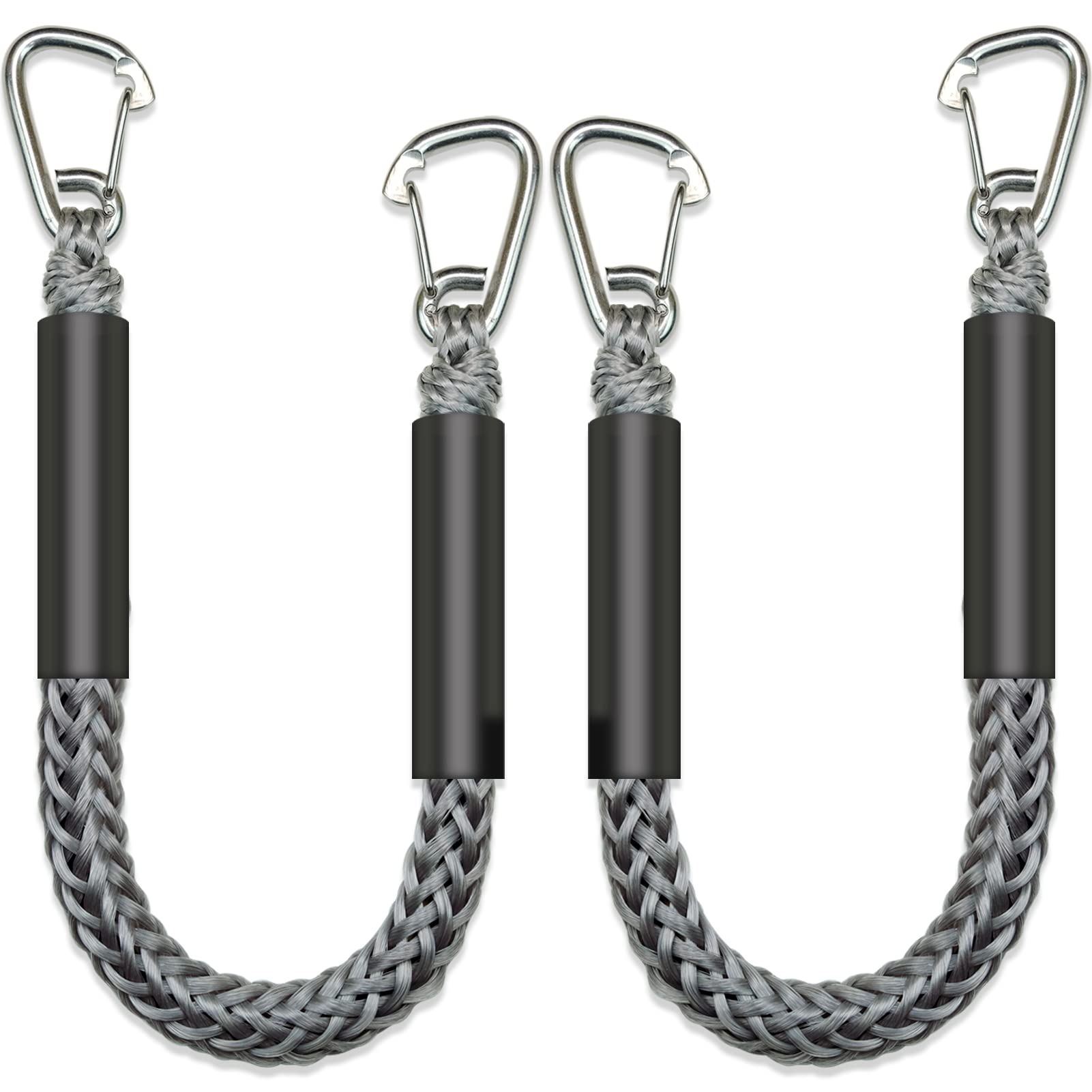 ONOSHIP 3 Feet Marine Grade Boat Bungee Dock Lines Jet Ski Accessories with High Visibility 316ss Hook for Jet Ski, SeaDoo, Yamaha WaveRunner, Kayak,