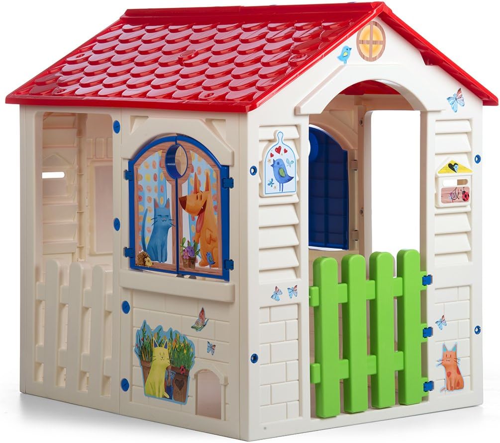 Chicos - Country Cottage | Outdoor and Indoor Children's House. Made of strong and durable plastic. Measurements 84 x 103 x 104 cm. From 24 months (89607)