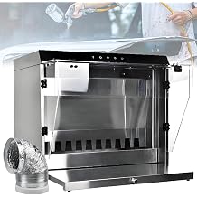 Intelligent Water Curtain Paint Spray Booth, with 3 LED Lights, Dust Baffle, 2200 L/H Flow, Automatic Lifting Water Pump, Waterfall Airbrush Spray Booth for Painting Models Crafts Cake