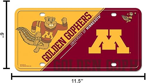 Miniatura 47 de NCAA etiqueta de metal para auto, negro