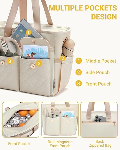 Miniatura 4 de RalChyez - Lonchera para mujer, bolsa grande de almuerzo a prueba de fugas, bolsa de almuerzo aislada para adultos, cartera térmica para el almuerzo