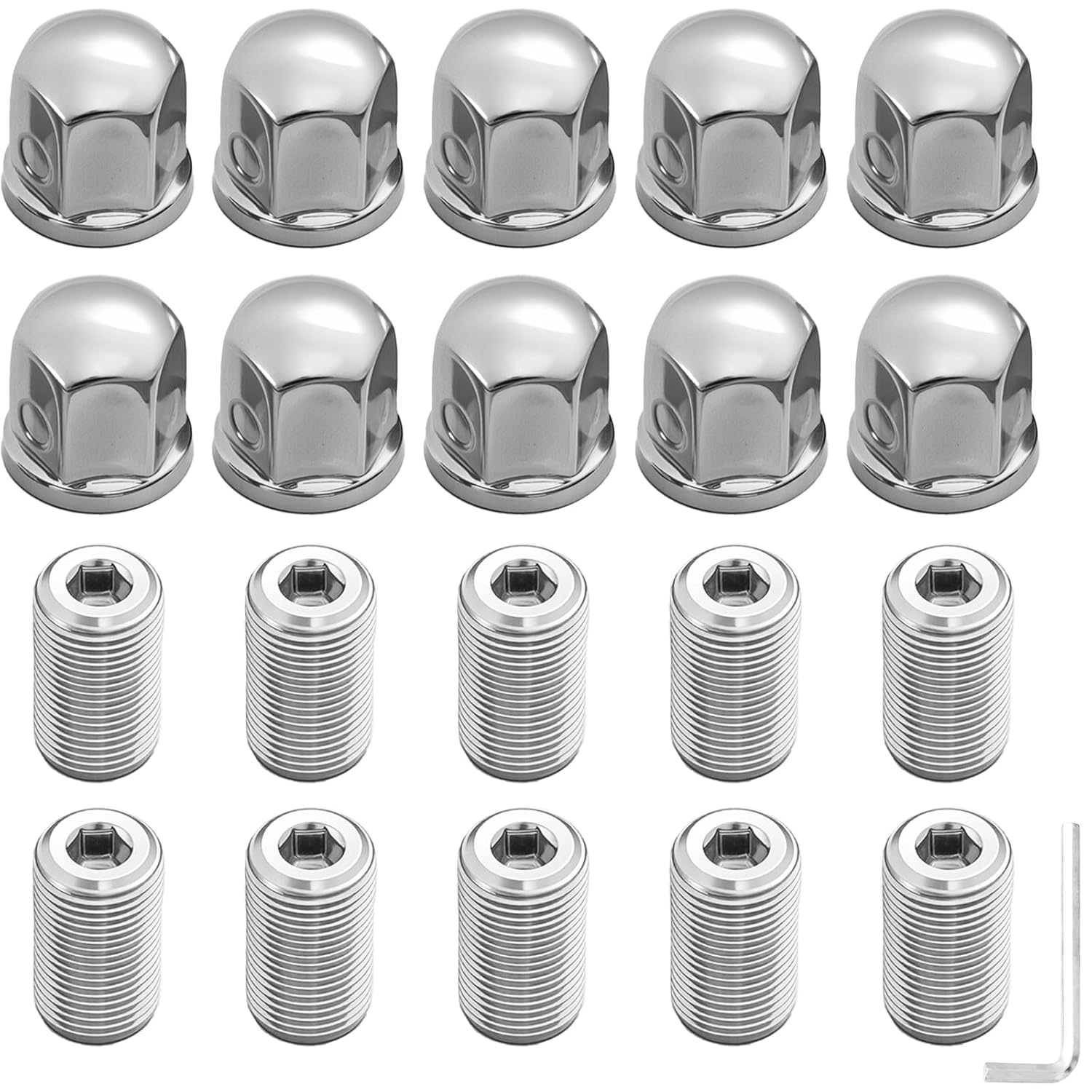 8 Pcs Lug Nuts for 17" 8 Lug Wheel Simulator, Compatible with 2005-2022 Ford F350
