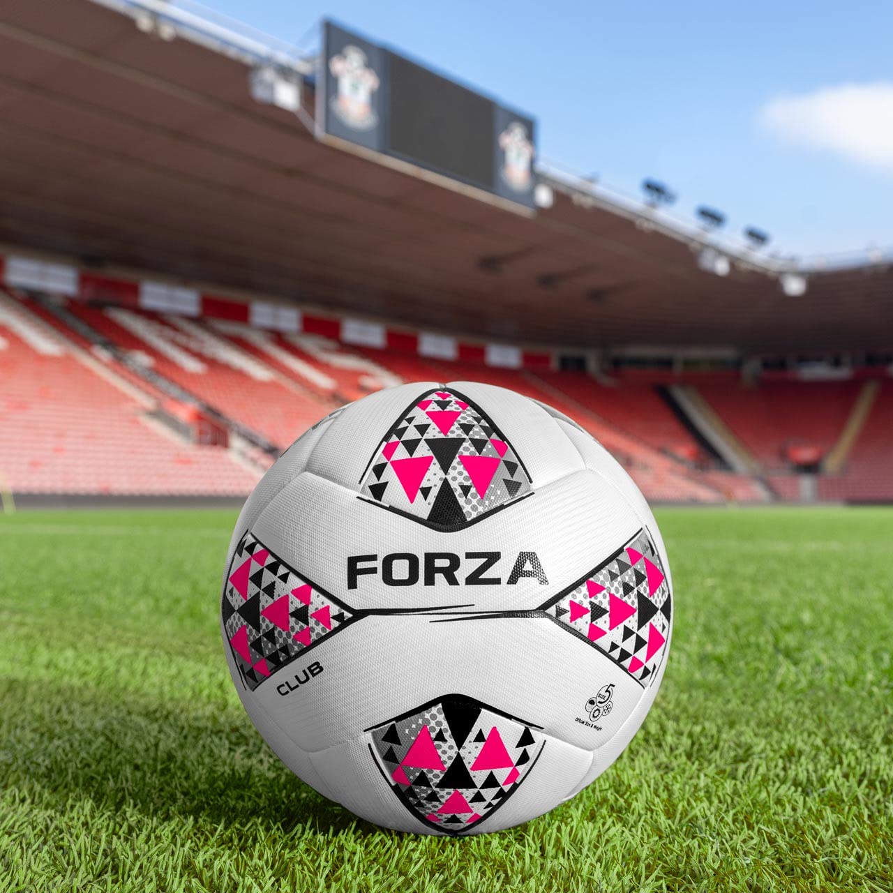 FORZA Training & Match Club Footballs - Ball Sizes: 3, 4 & 5 - Various Pack Sizes (Pack of 3, White & Pink Size 3)