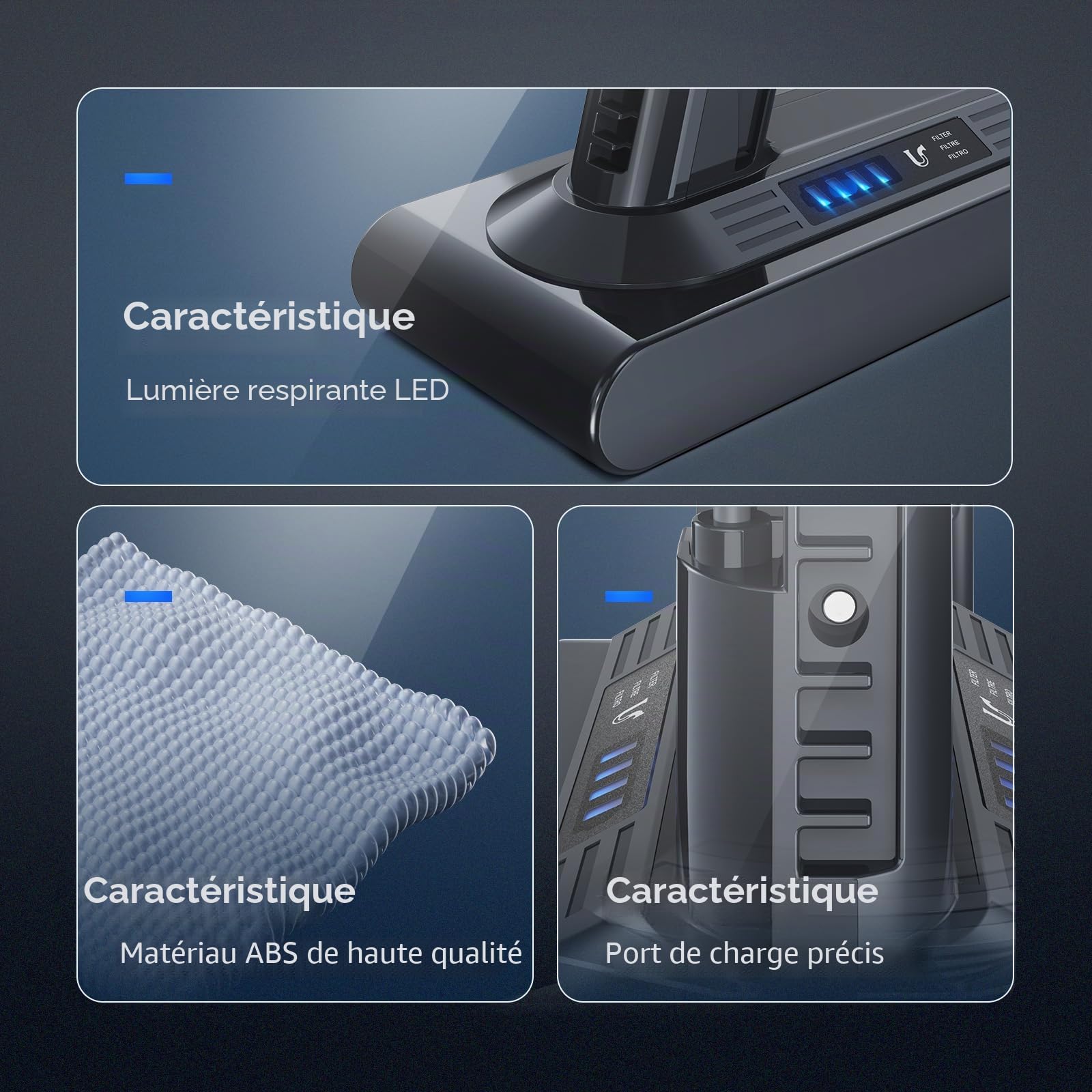 Keenstone 8000mAh Batterie pour Dyson V10 SV12 Animal Absolute Motorhead Parquet Fluffy Total Clean SV27 Cyclone Aspirateur sans Fil