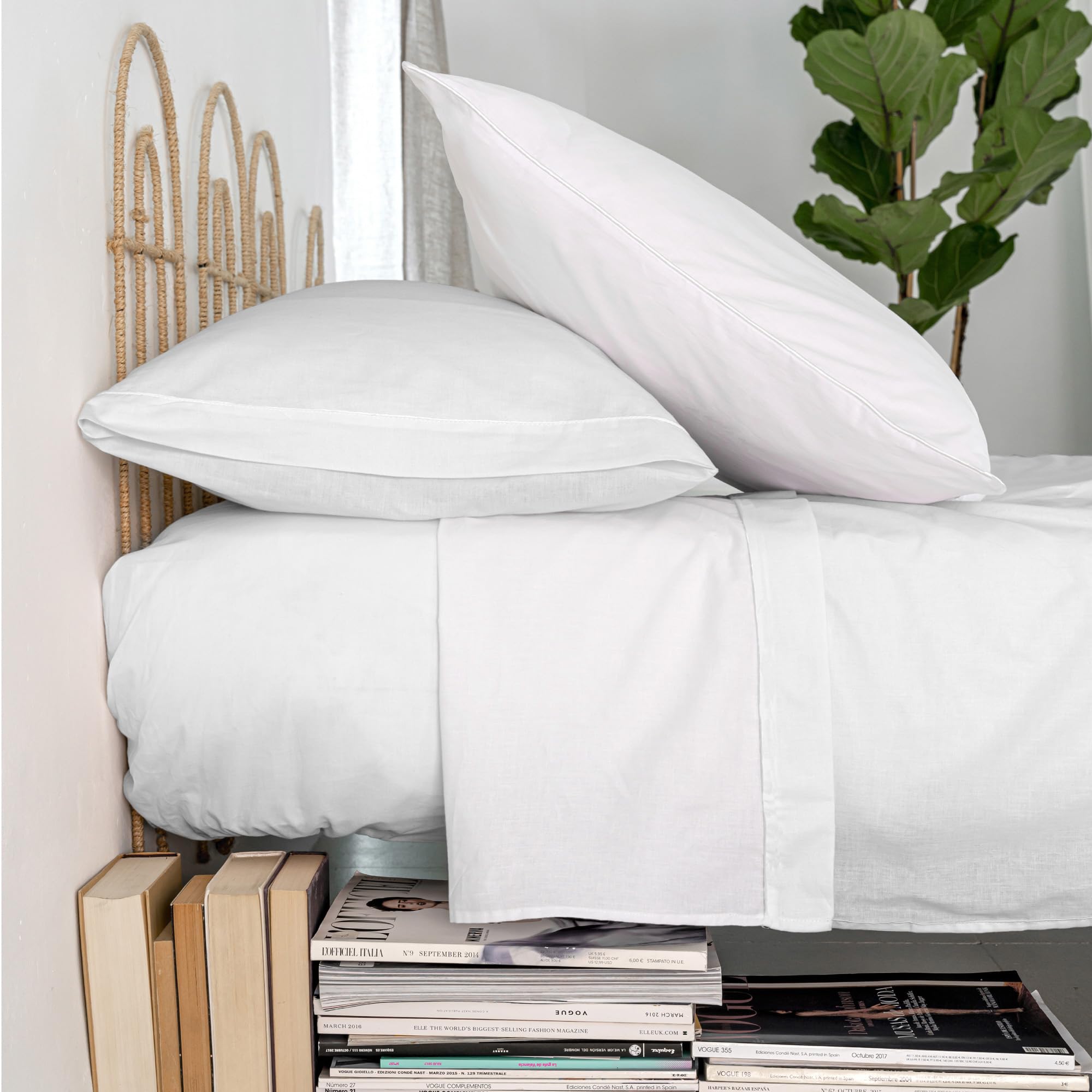Basic 200 tc Sabana 260x270 cm (Cama 180/200) Blanco