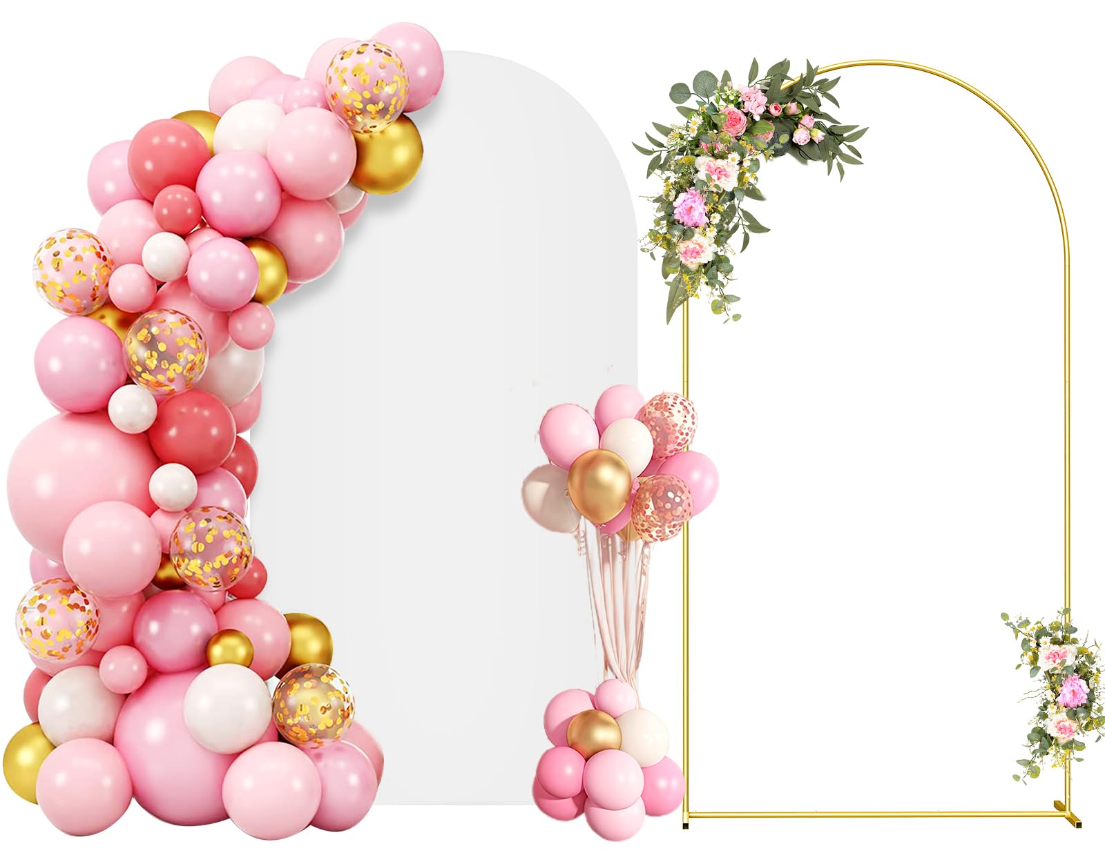 Photo 1 of Hzdeying Metal Arch Backdrop Stand with Cover Set