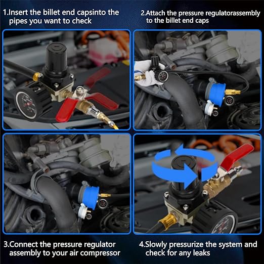 Probador de Fugas CAC para Turbo con Tapas de Aluminio 4" 3.5" 3" miniatura 5