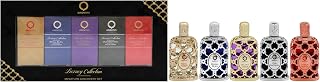 Orientica Luxury Collection Miniatur-Discovery-Set, 5-teilig, Eau de Parfum, 5 x 7.5 ml – Amber Rouge, Royal Amber, Oud Saffron, Velvet Gold & Royal Bleu – Arabisches Parfüm für Damen und Herren