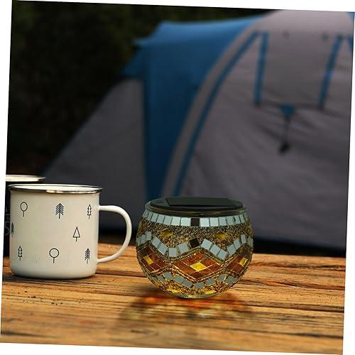 Miniatura 6 de DOITOOL Lámpara de luz de mosaico Lámpara de exterior con energía solar Mosaico azul Luz solar Luces decorativas al aire libre Decoración al aire