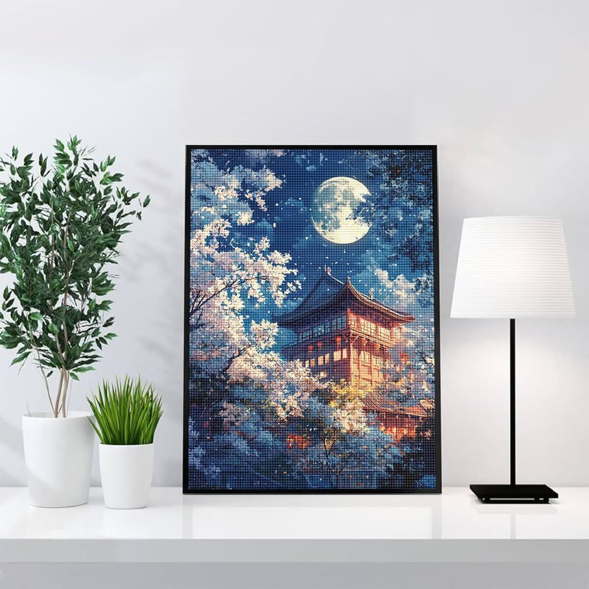 Diamond Painting Kit Completo, Diamond Painting Piccola Città, 5D Pittura Diamante Kit Manualidades Adultos DIY Diamantini Crystal Art Disegni Ricamo a Punto Croce Artigianale,60x90cm Paesaggio j0-660