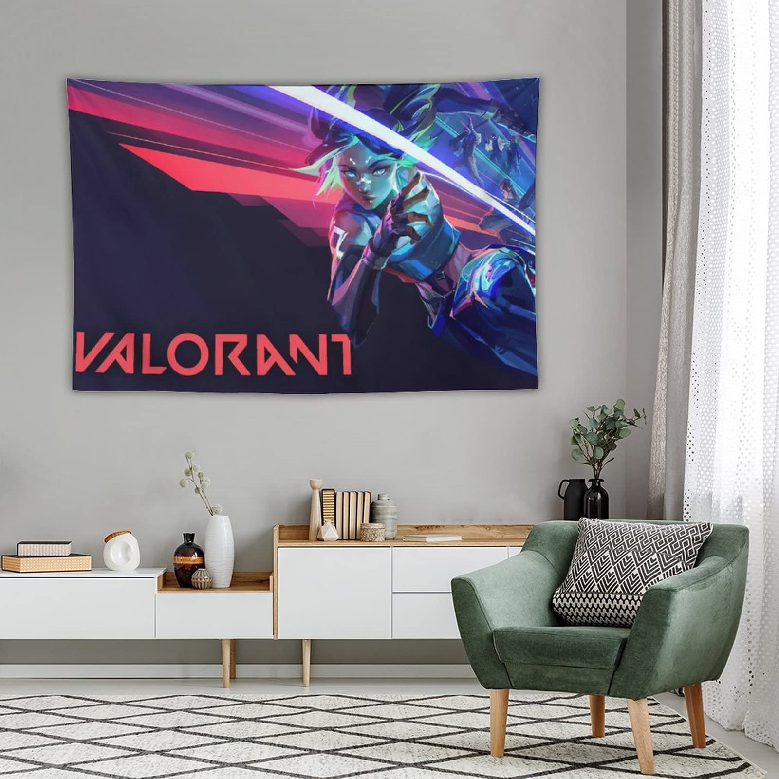 Amazon.co.jp: タペストリー かわいいキャラクター柄 VALORANT