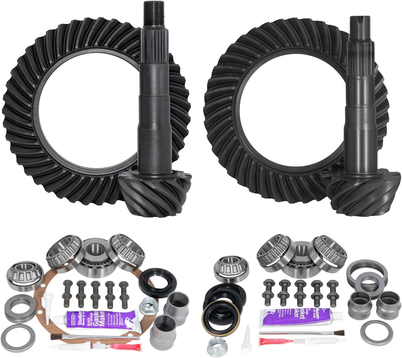 Yukon Gear & Axle Ring & Pinion Gear Kit Package Front & Rear with Install Kits - Toyota 8"/8IFS - YGKT004-488