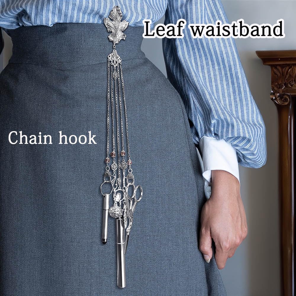 Callie Custom Vintage Sewing Kit with Scissors European Style Embroidery Needlework Set for Cross Stitch, Needle, Thread & DIY Crafts, Portable Antique Case for Adults & Beginners