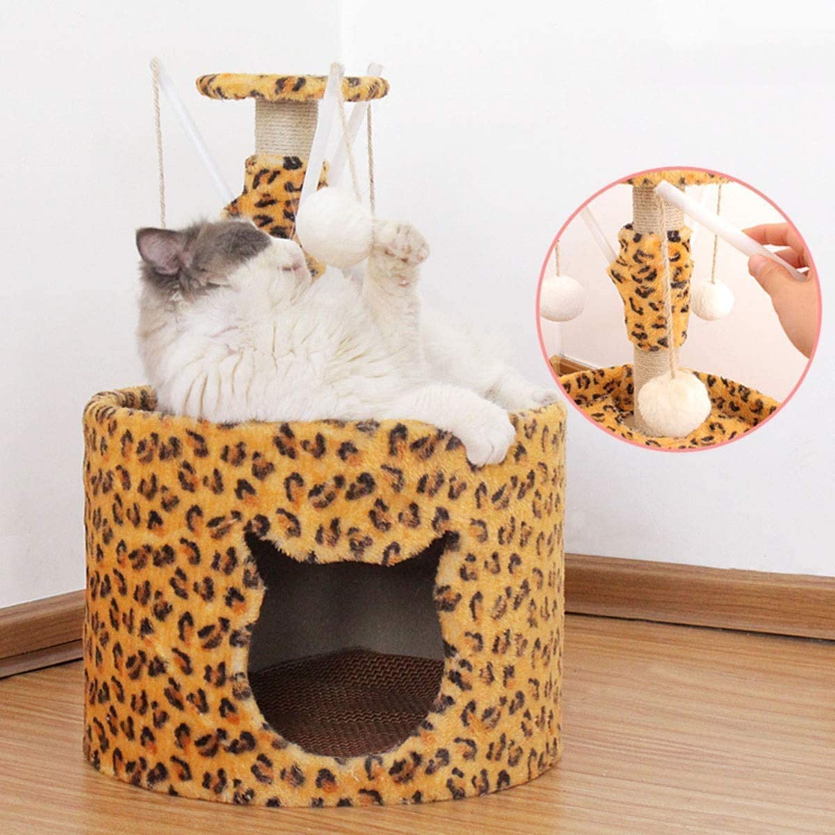 Árbol para Gatos La Arena para Gatos Se Puede Utilizar como Marco De Escalada para Gatos, Tablero De Árbol para Gatos, Plataforma De Salto para Gatos, Juguete para Gatos Casa De Gatos