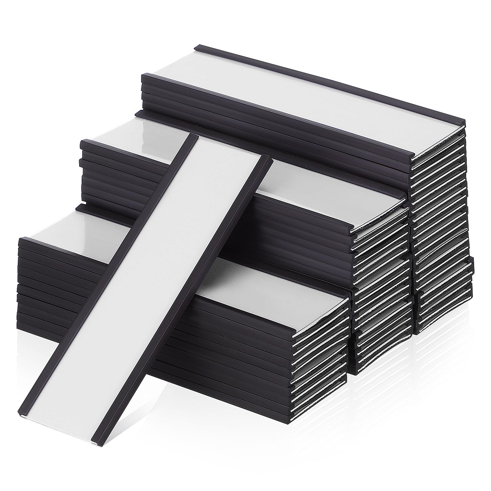 50 Pezzi Clip Magnetica per Etichette Inserto Cartaceo, per Scaffali