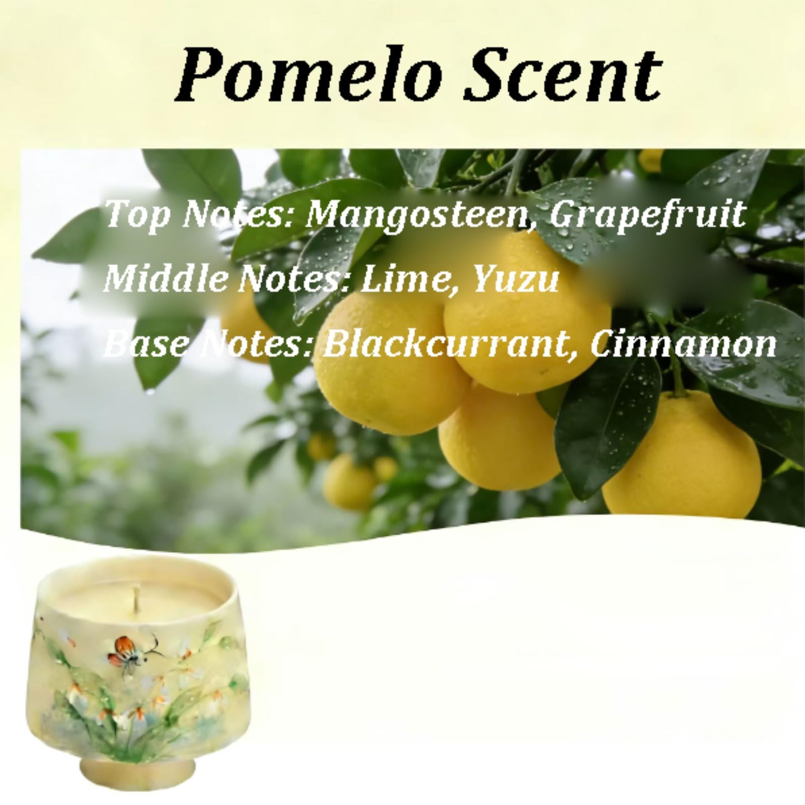 Candele in ceramica Candela profumata riutilizzabile Candela moderna for aromaterapia altamente profumata di lunga durata for l'ufficio della camera da letto(Grapefruit)