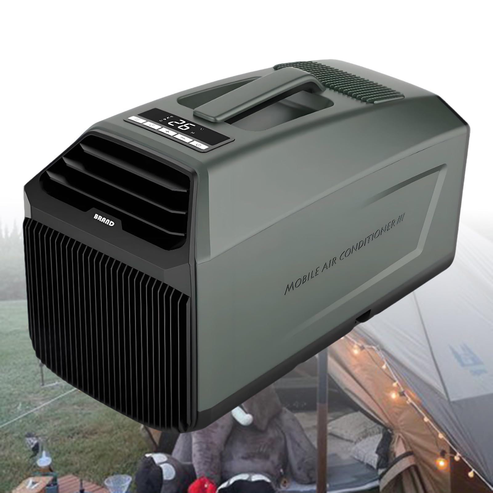 ExoticaBlend New RV AC Unit, Portable Air Conditioner for Camping, Tent & Off-Grid Use, 4500BTU Cooling Unit for for 53-86 Sq Ft Camping, Vans, Truck Sleepers & Cabins Green