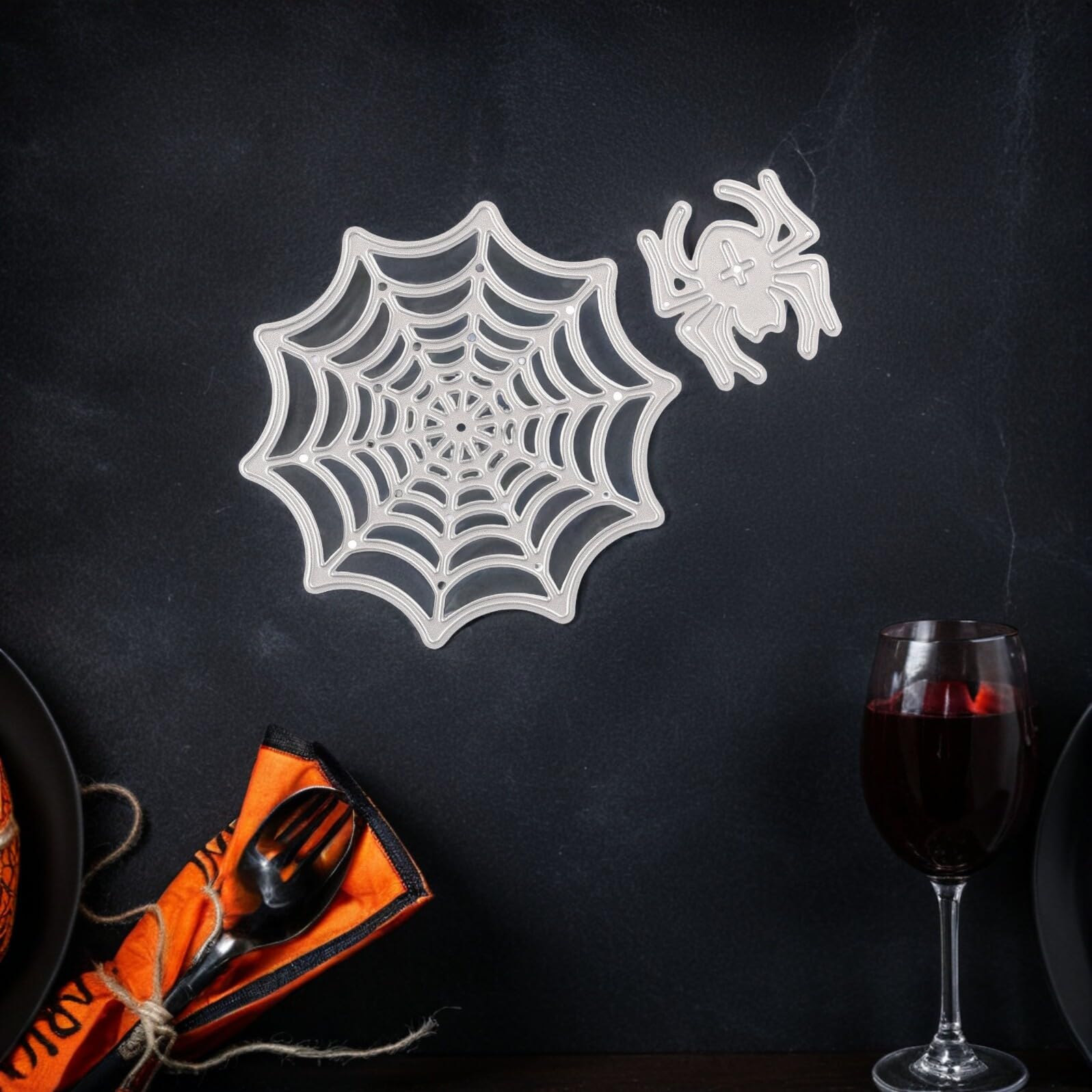 DOITOOL Troqueles para Manualidades Halloween Diseño Telaraña Plantilla para Scrapbooking y Tarjetas DIY Resistente Acero