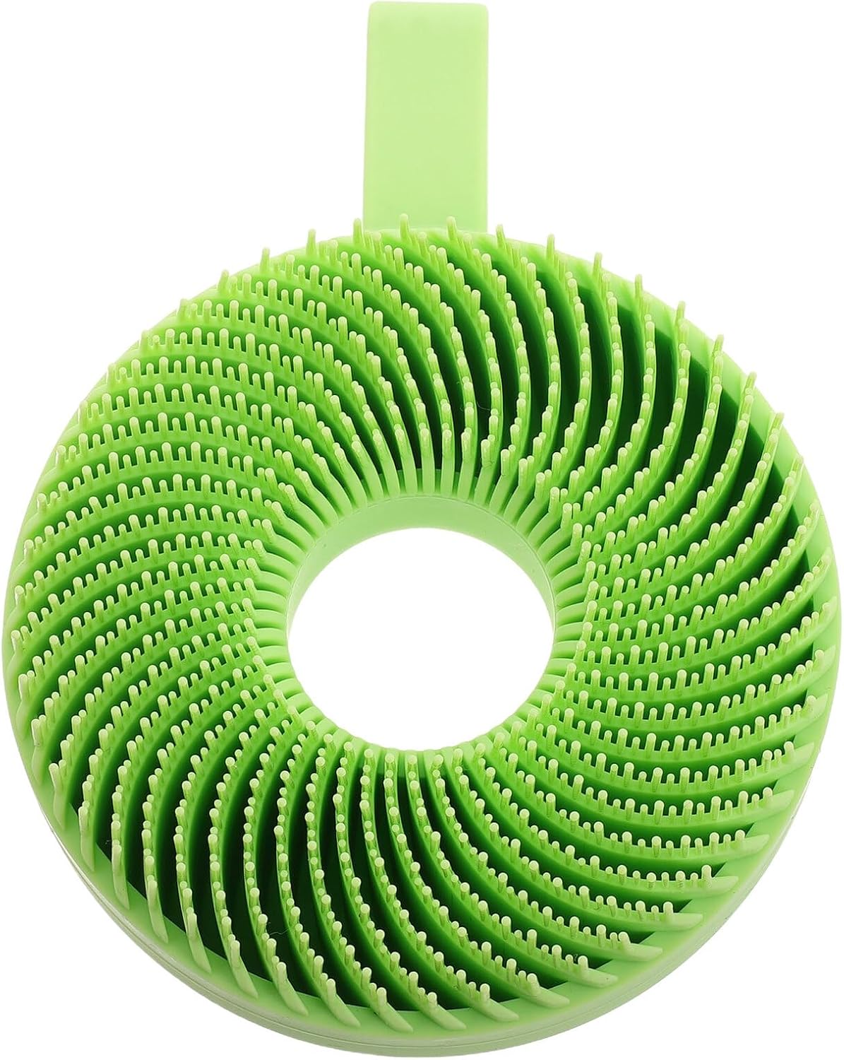 Silicone Facial Cleansing Brush Soft Manual Face Washer Scrubber for Sensitive Skin Deep Pore Cleaning Gentle Exfoliating Face Brush Portable Green