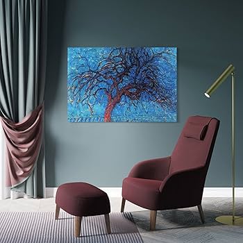 Amazon.co.jp: Piet Mondrianピート・モンドリアン絵画作品『夕方-赤い