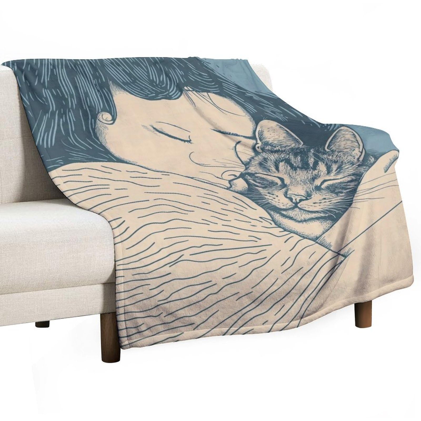 YHGSREUOH Cat And The Socialite (1) Flannel Blankets Fleece Soft Throw Lightweight Plush Gifts for Couch, Bed, Cozy Sofa Plush, Chair, Lovers 100x130cm(40x50in)