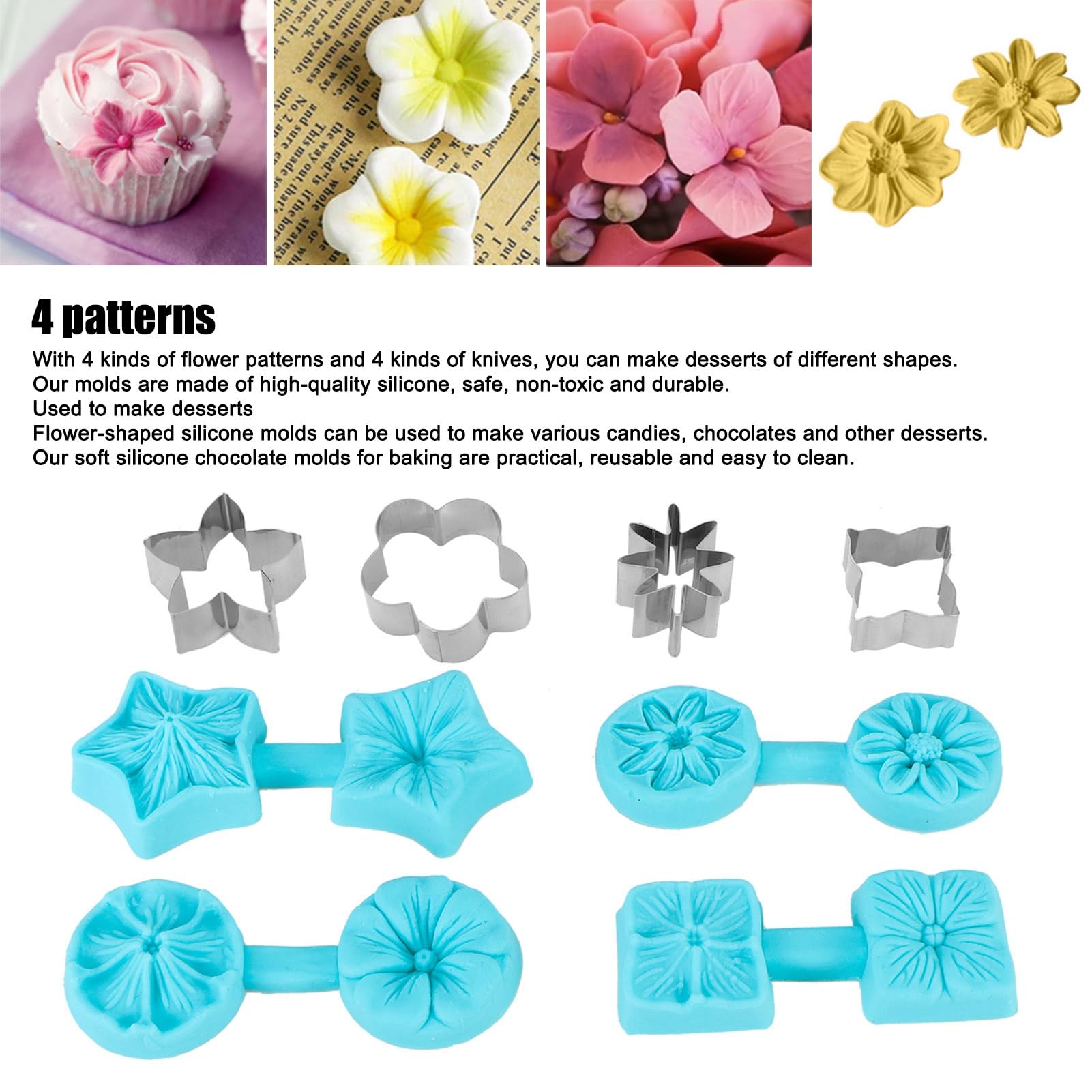 Molde Reutilizable Grado Alimenticio Molde De Silicona Para Flor De Hortensia, Molde Para Hortensias Zefir Molde Fondant Chocolate Reposteria
