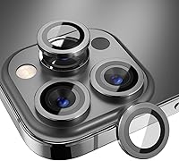 Vista 24 de Choiche Compatible para iPhone 16 Pro/iPhone 16 Pro Max Protector de Lente de Cámara, Vidrio Templado 9H Protector de Pantalla de Cubierta de Cámara