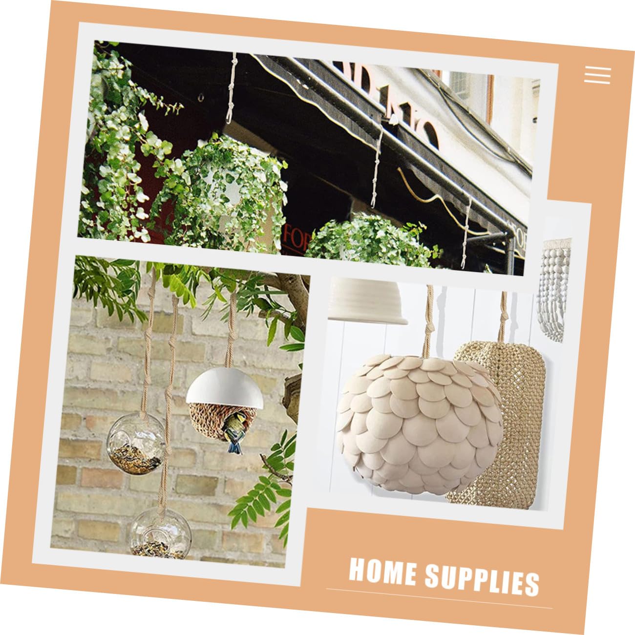 Hemobllo 3 Ensembles Corde De Suspension Macramé Ajustable Pour Plantes Rallonges De Support Pour Pots De Fleurs Décoration Intérieure Extérieure Facile À Installer Durable 8 Pièces * 3