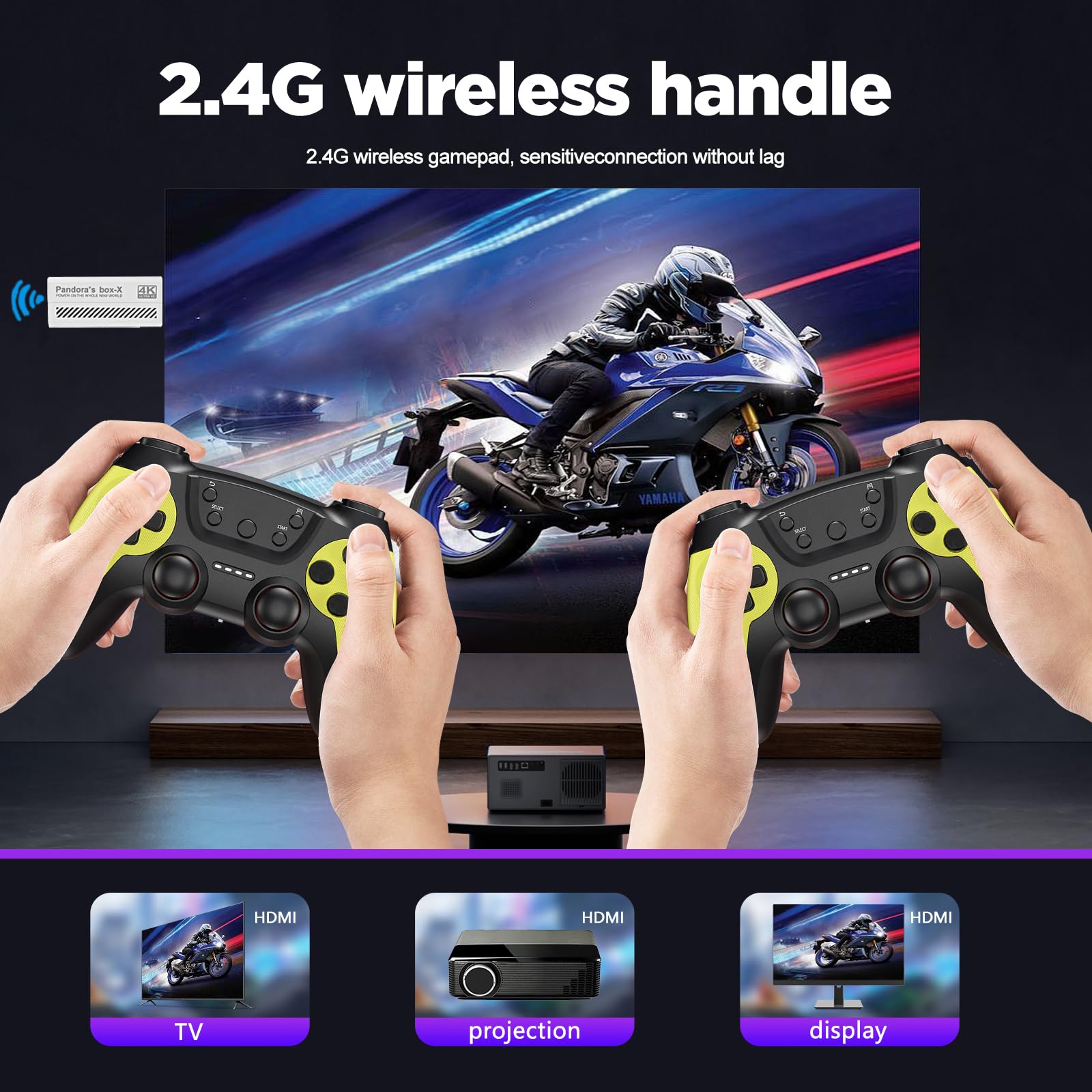 50 000 bezprzewodowych gier retro, retro konsola do gier, wyjście urządzenia wyświetlającego telewizor HD HDMI, powrót do klasycznej gry wideo Plug and Play, konkurencyjne podwójne kontrolery premium