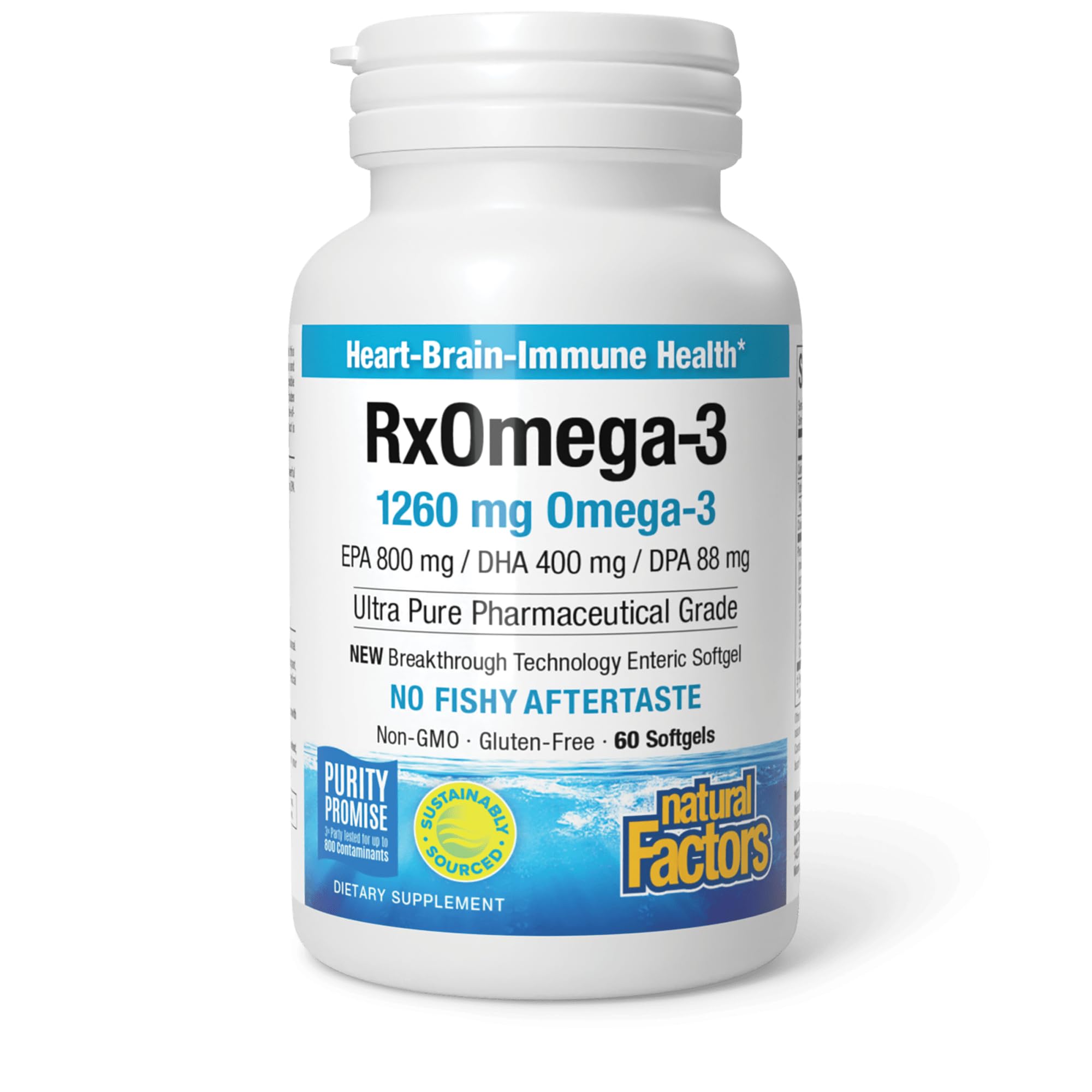 Rx Omega-3,600mg, 60 Soft Gels, 90g