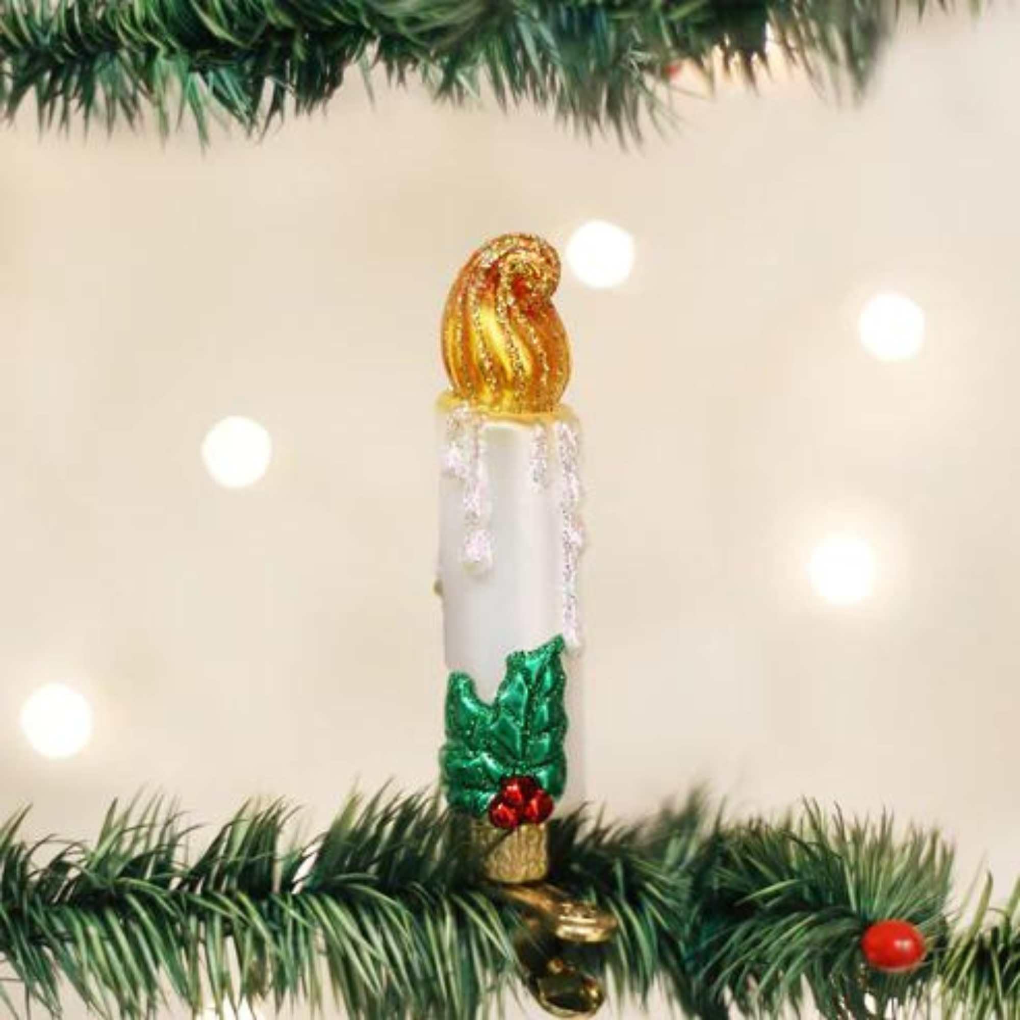 Amazon.com: Old World Christmas Clip-On Candle Glass Blown