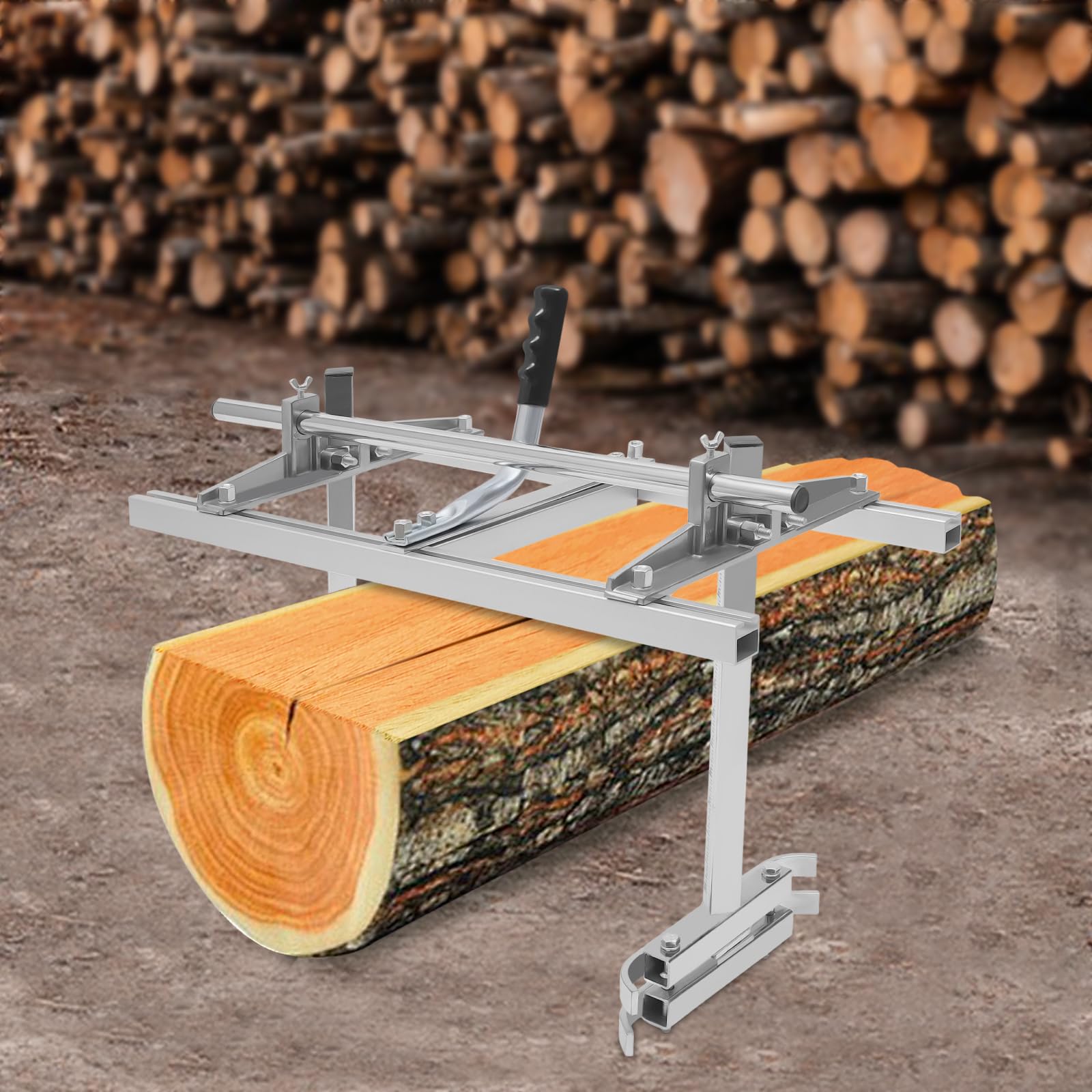Aserradero portátil de madera, 12,7 – 330 mm de grosor de corte, aleación de aluminio, para motosierra de 14 a 24 pulgadas, flexible para constructores, carpinteros
