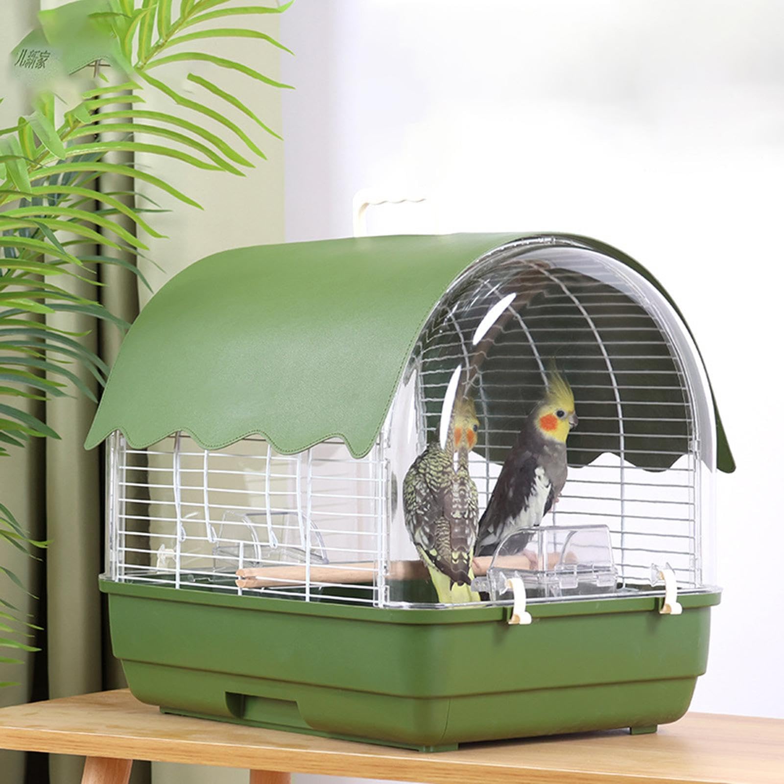 Tragbarer Vogelkäfig Tragbarer Vogeltransportbehälter Mit Griff | Vogelkäfig Mit Rundum Blick Für Innen Außen Balkon Wohnzimmer Wellensittich Kanarienvogel Nymphensittich