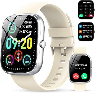Smartwatch Uomo Donna,1.91″ Orologio Smartwatch,con Effettua/Risposta Chiamate,100+ modalità Sportive con Sonno/Cardiofrequenzimetro,SpO2,Fitness Tracker,Contapassi,IP68 Impermeabile Smart Watch