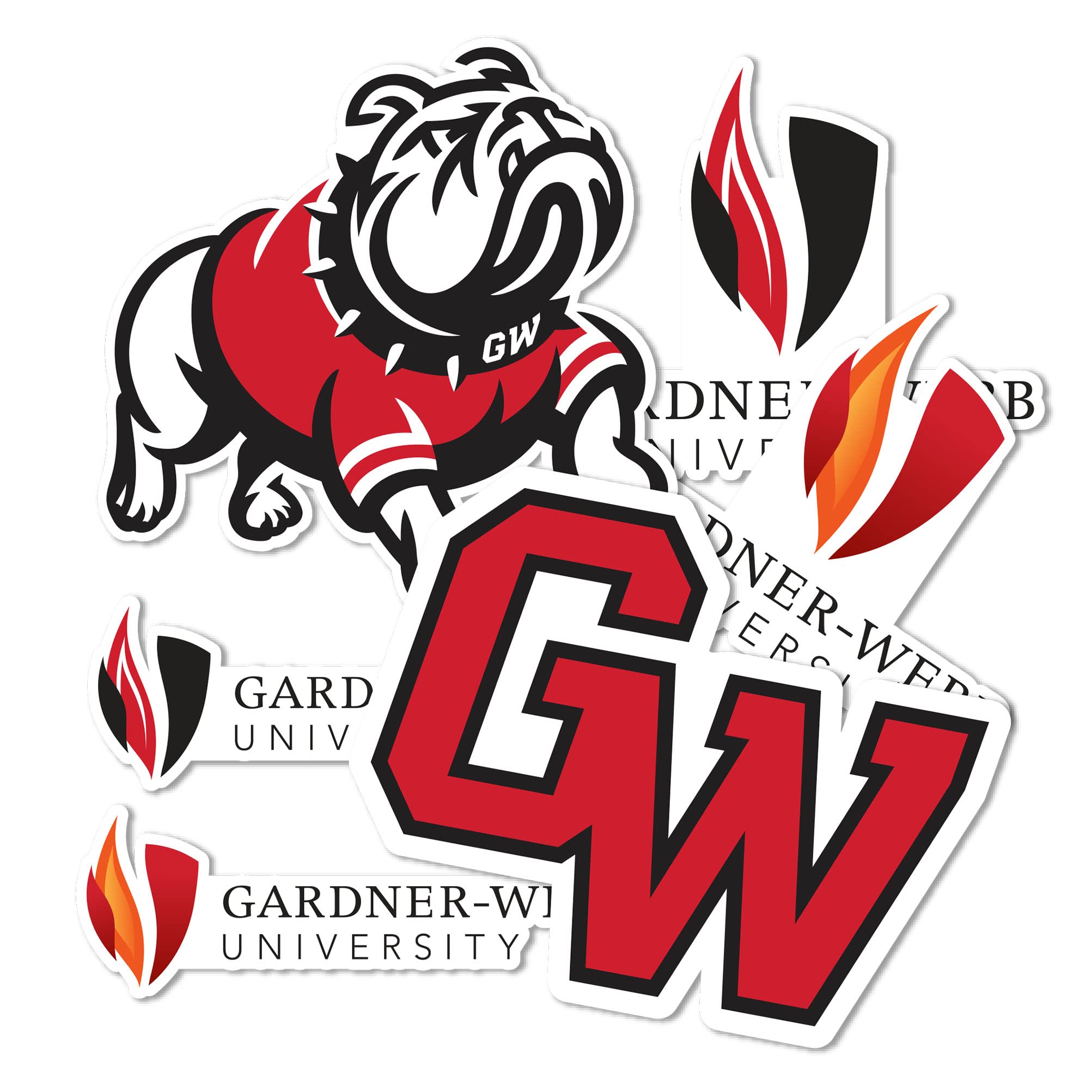 Gardner-Webb University Sticker Sheet – 6 Decals For Laptop, Car, Water Bottle & More - View #12
