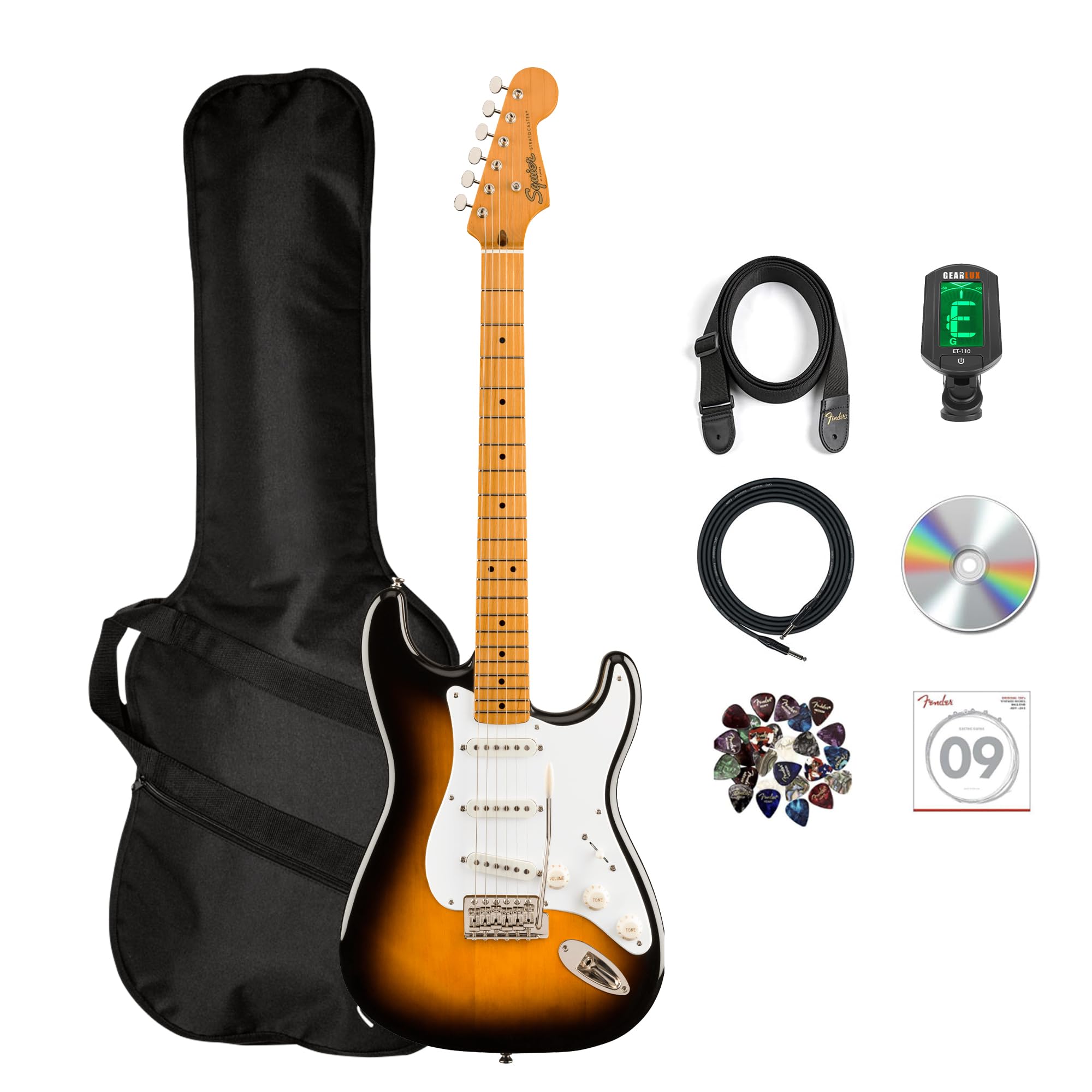 ギター Squier Classicvibe 50s stratocaster FR Amazon.com: Fender Squier Classic Vibe '50s Stratocaster - 2-Color