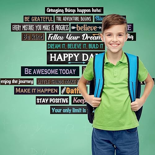 Miniatura 4 de 23 piezas inspiradoras para tablón de anuncios, carteles motivacionales para aula, citas laminadas, afirmación positiva, carteles motivacionales con