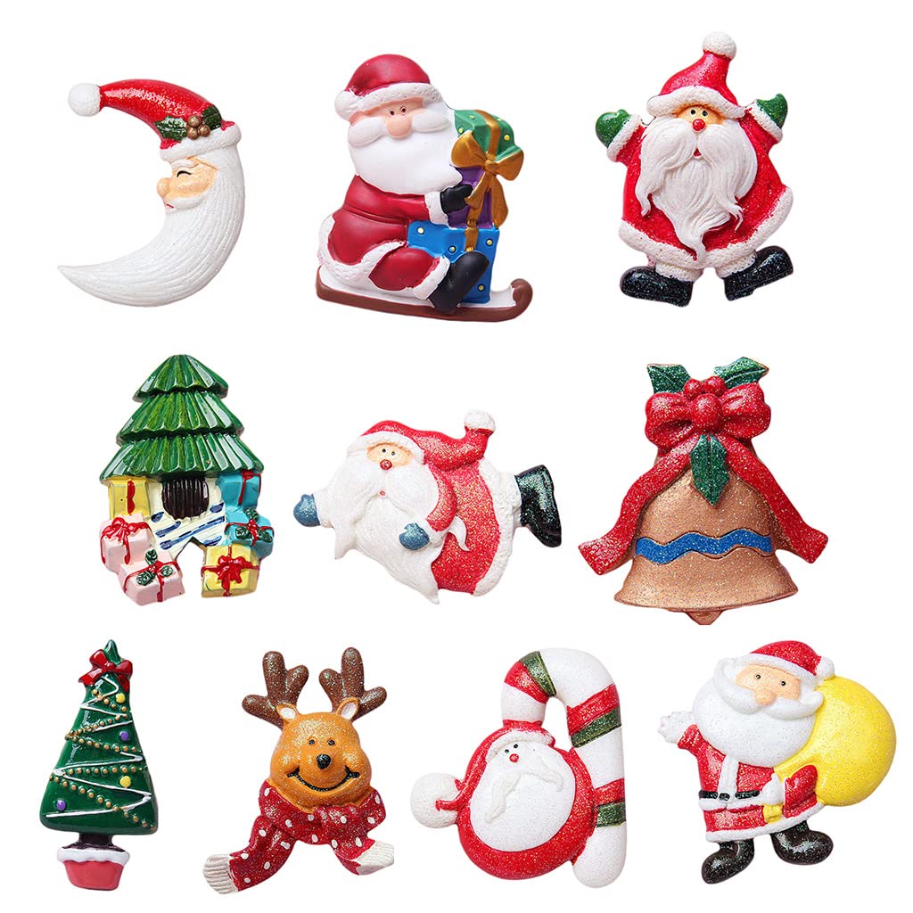 Resin Cute Cartoon Fridge Sticker Cute Christmas Tree Santa Christmas Tree Refrigerator Sticker Fridge