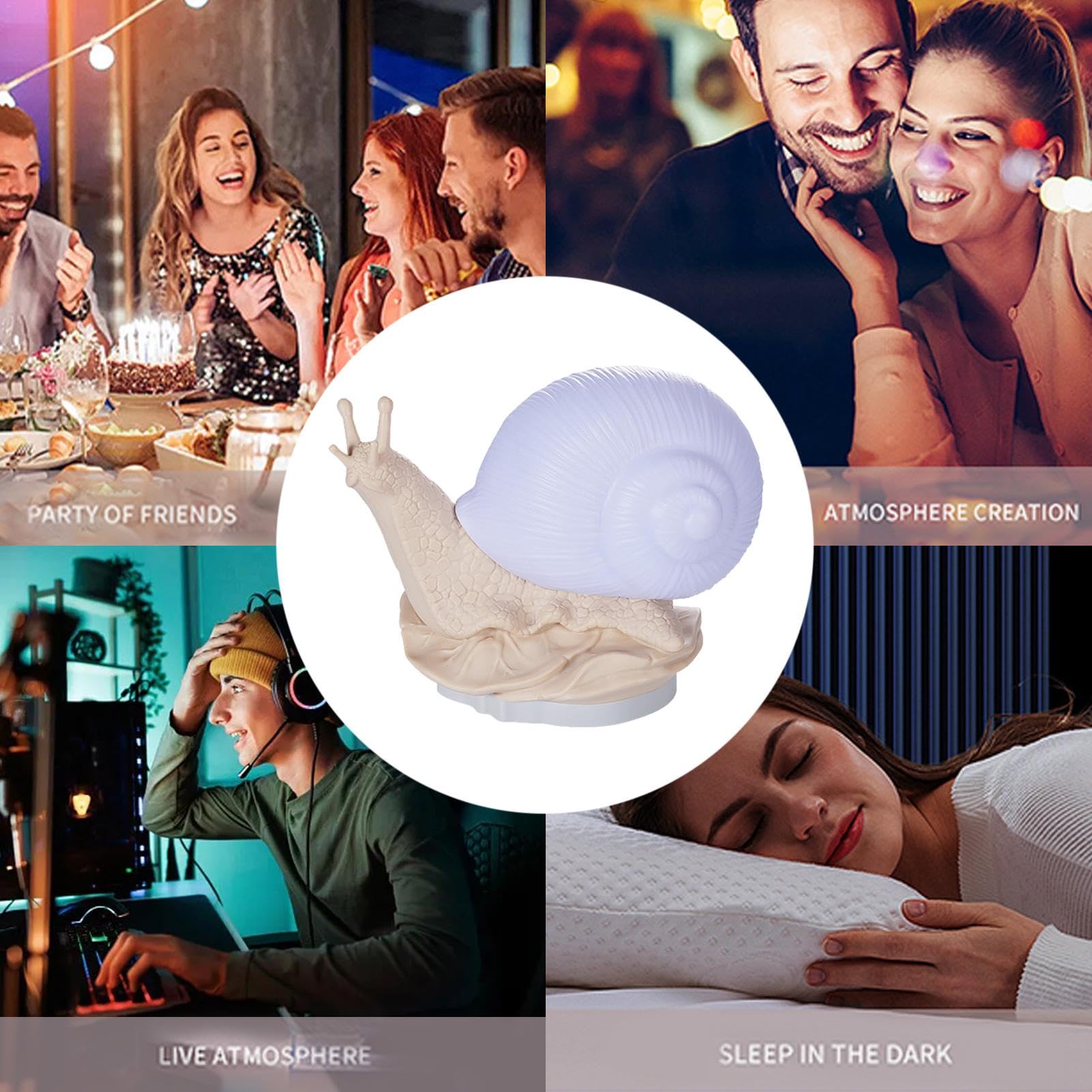 Amazon.co.jp: かわいいナメクジナイトライト、かわいい調光可能な