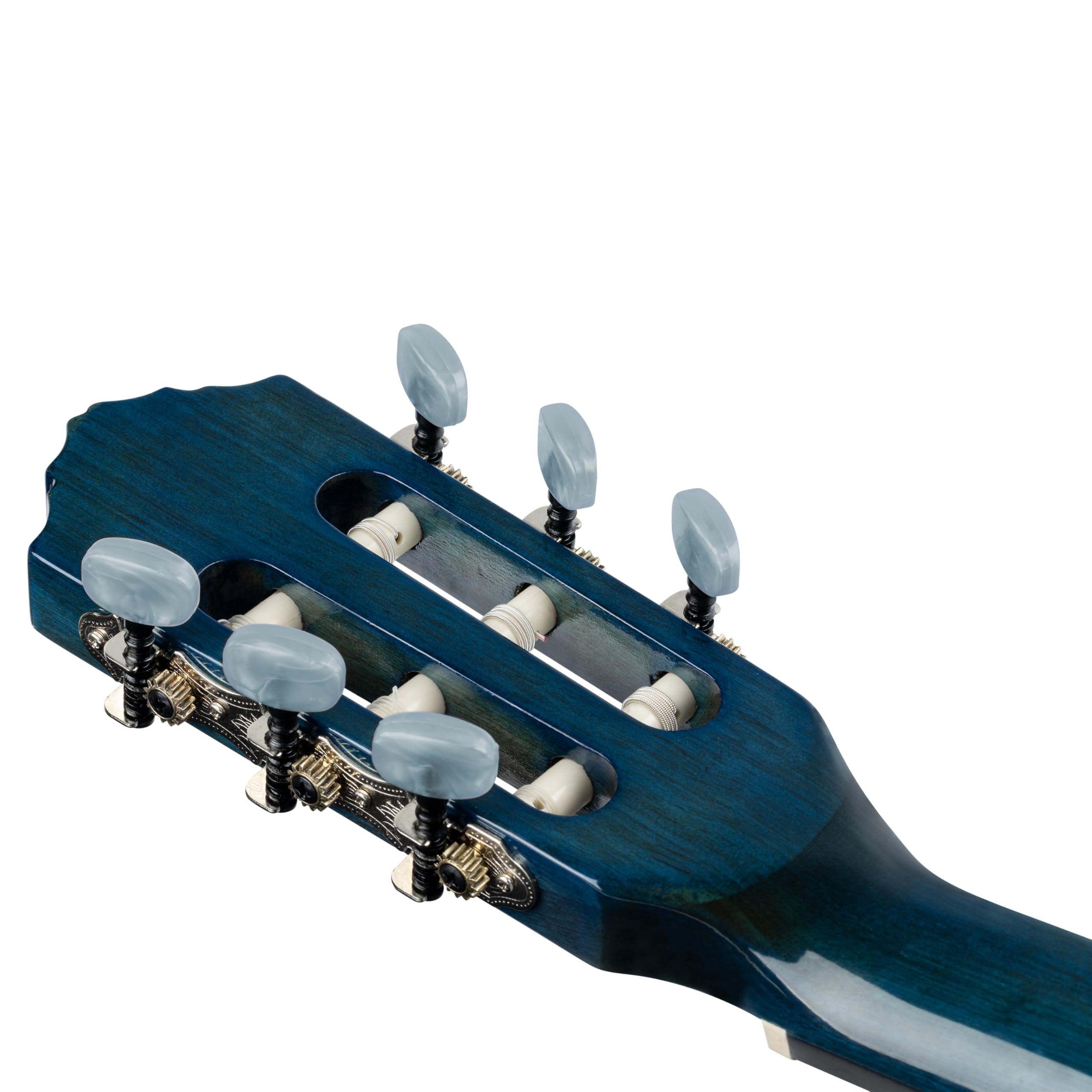 Ortega Guitars 3/4 Konzert Gitarre – Family Series – Inklusive Gig Bag – Fichte, Mahagoni, Blau (R121-3/4OC)