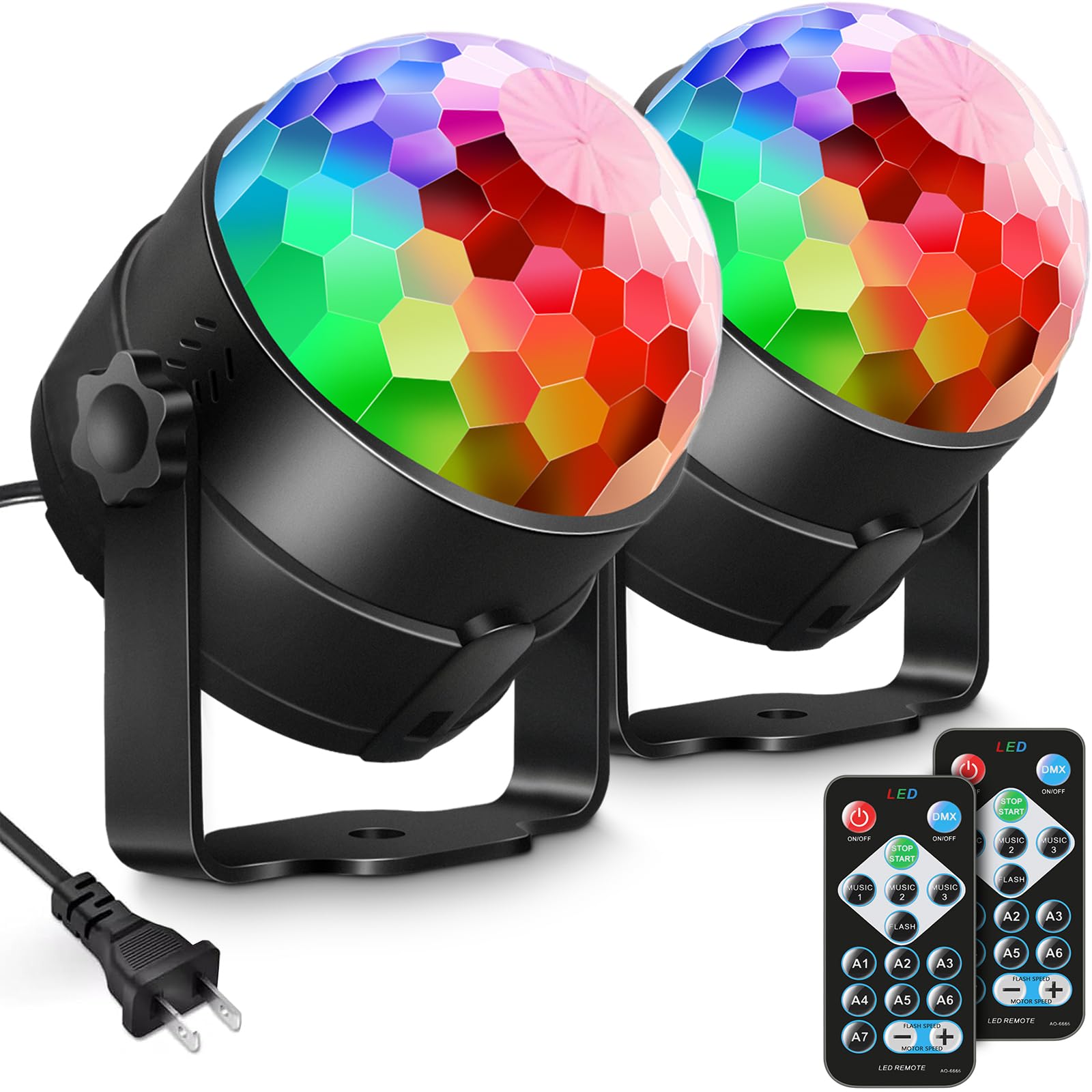 Luditek 2-Pack Sound Activated Party Lights - novelty lighting | Mubboo