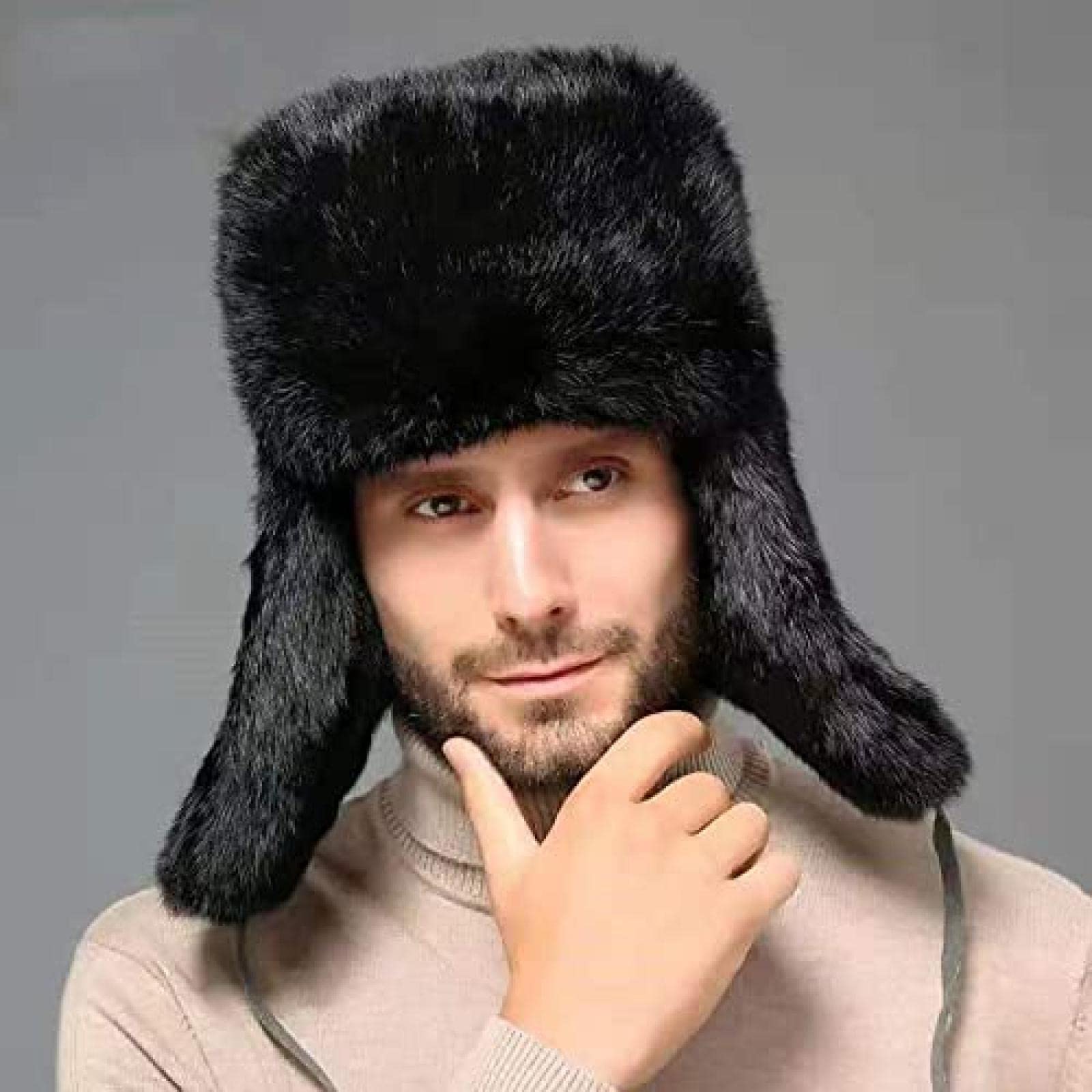 Amazon.co.jp: ZNUJS(さちえ) ロシア帽 コサック帽子 メンズ 耳あて