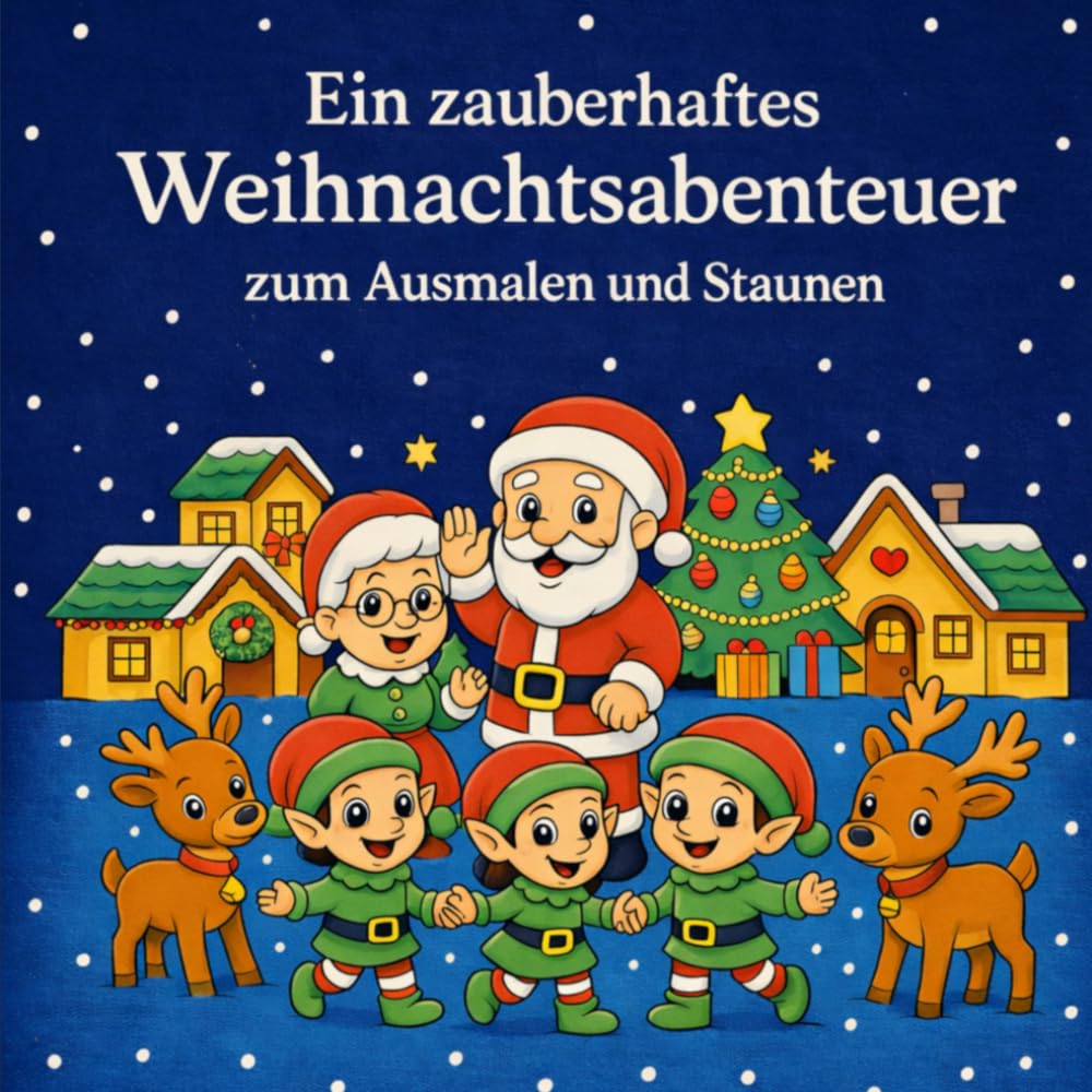 Ein zauberhaftes Weihnachtsabenteuer - zum Ausmalen und Staunen (Druck auf Premiumpapier)