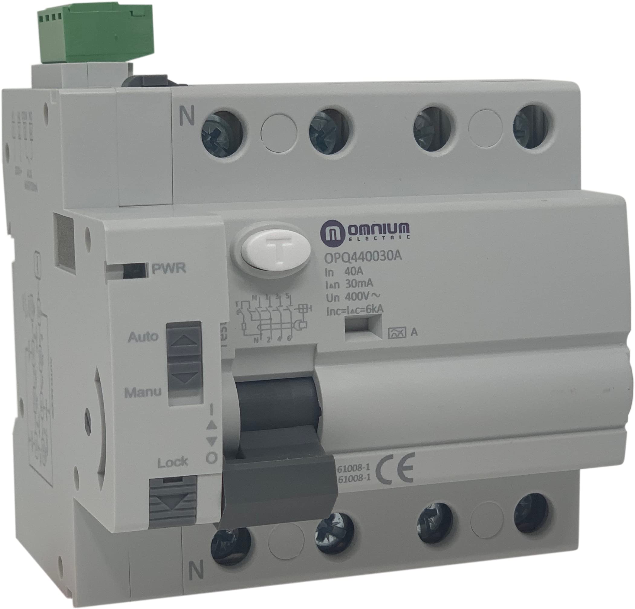 OMNIUM ELECTRIC - PROTEC Interruptor Diferencial Auto Rearmable 6kA, 4P - 40A, 30mA Clase A Superinmunizado (4 Polos)